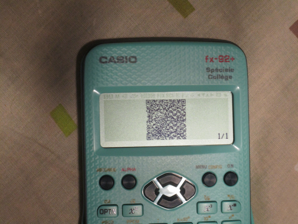 fx-92+SC: QR code authenticité