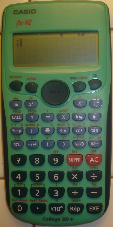 Casio fx-92 Collège 2D+