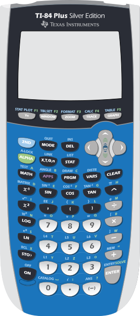 TI-84 Plus Silver Edition bleue