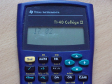 TI-40 Collège II self-test