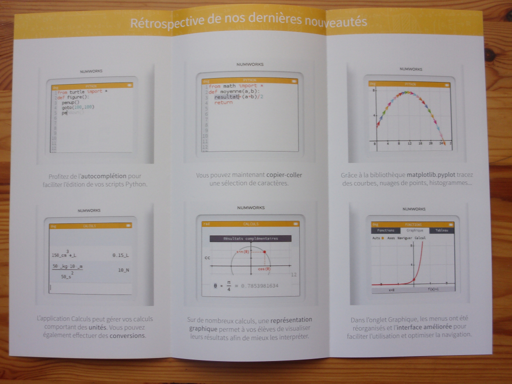 Triptyque NumWorks rétrospective