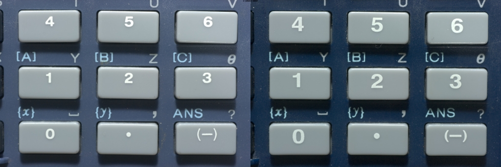 TI-81 Keyboard Font Change