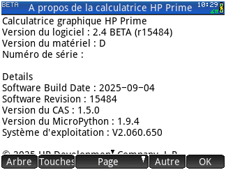 HP Prime G2 2.4.15484 bêta