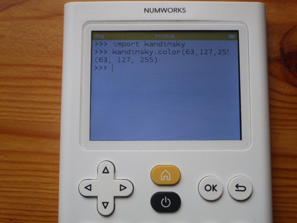NumWorks v11.0 kandinsky.color()