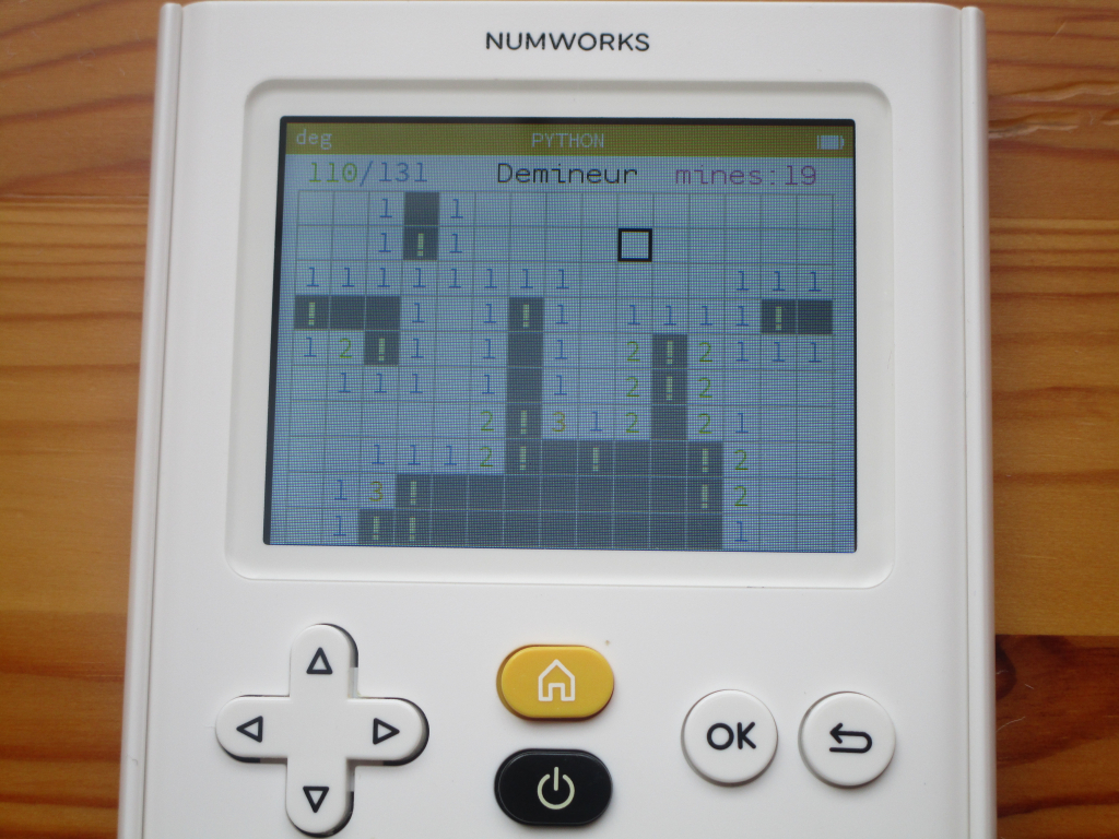 NumWorks v13.1.0 + démineur