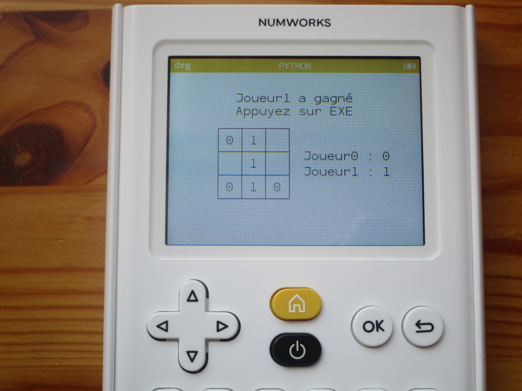 NumWorks + morpion