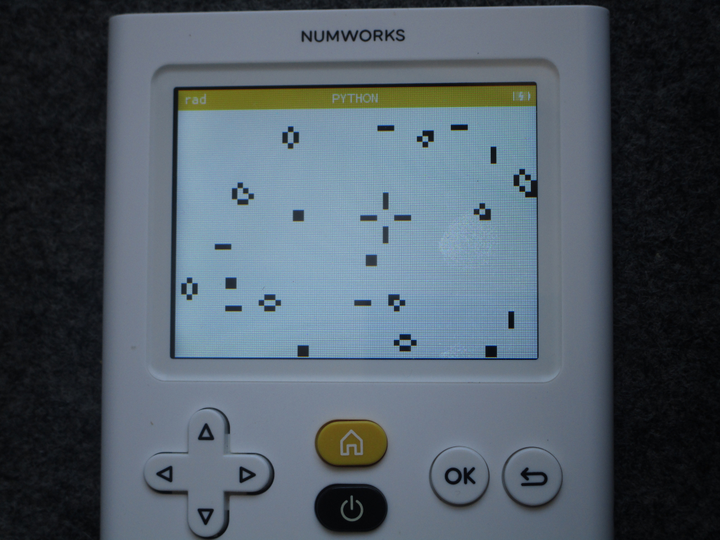 NumWorks + jeu de la vie