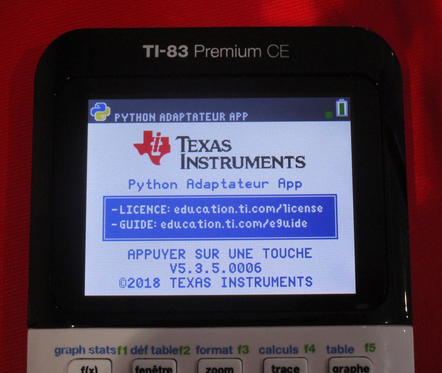 Appli TI-83 Premium CE Python