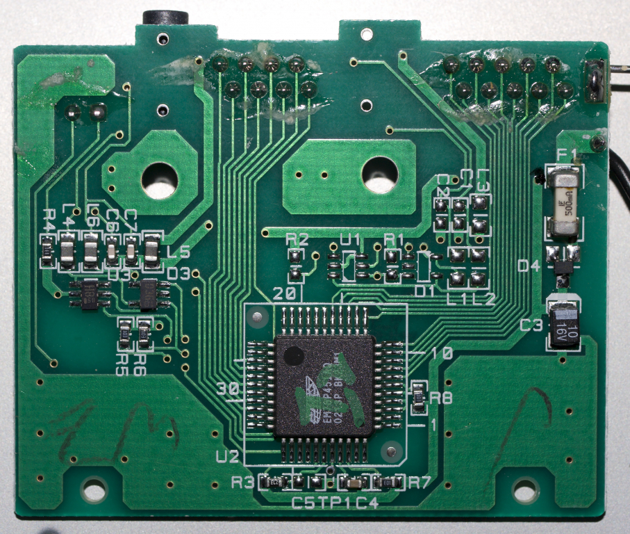 TI-Keyboard PCB Rear