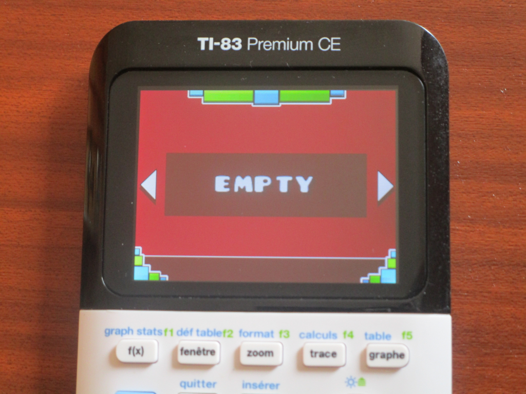 TI-83 Premium CE + Geometry Dash