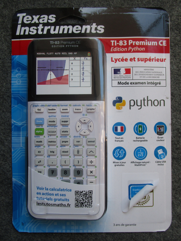 TI-83PCE Python - rentrée 2020