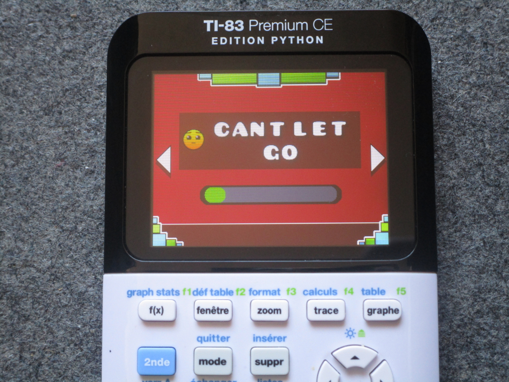 TI-83 Premium CE + Geometry Dash