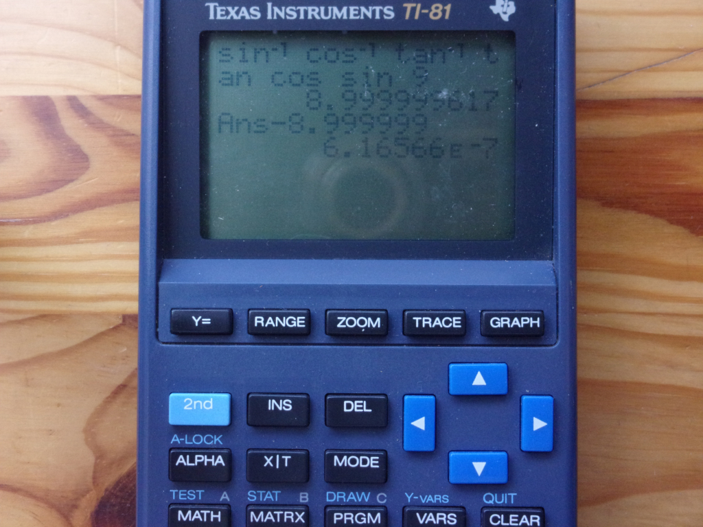 TI-81 + signature trigo