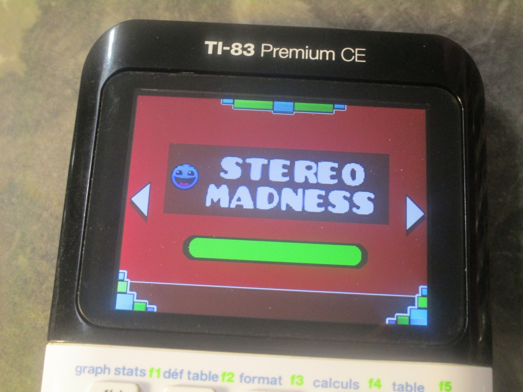 TI-83 Premium CE + Geometry Dash