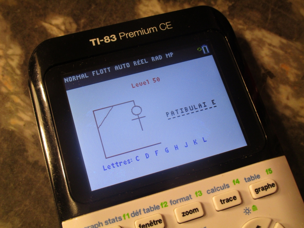 TI-83 Premium CE + Le Pendu