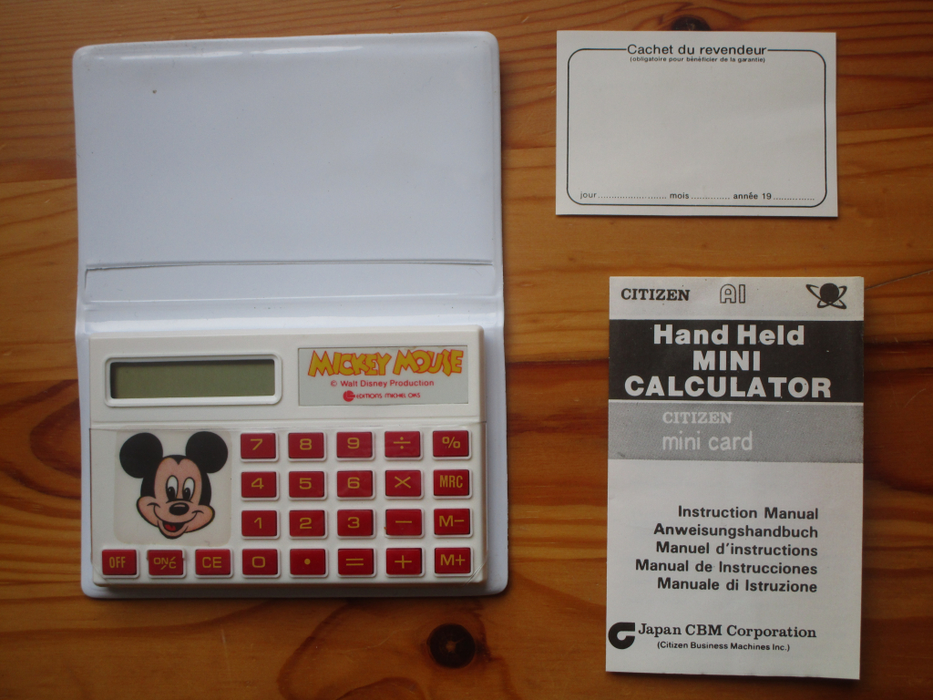 Citizen mini card AI Mickey