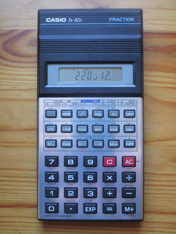 Casio fx-82D Fraction