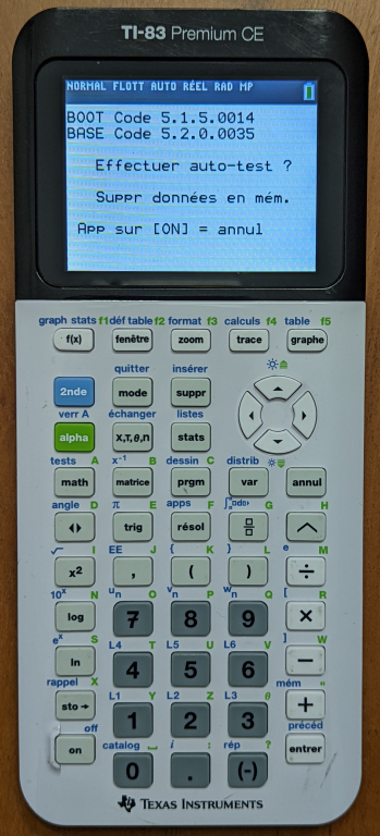 Front + Self-test