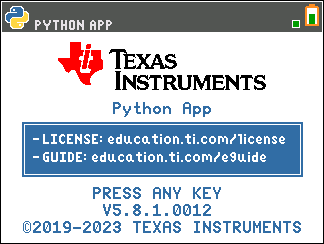 TI-84+CE + Python 5.8.1