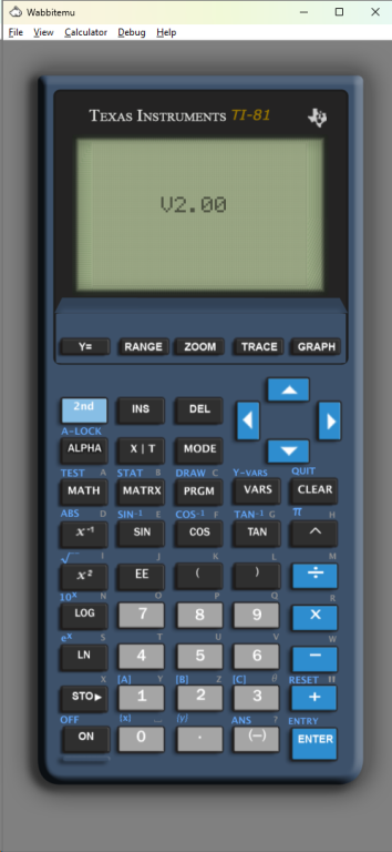 WabbitEmu + TI-81 V2.00