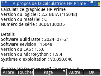 HP Prime G1 + OS 2.2.15048