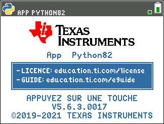 TI-82A Python + Python82 5.6.3