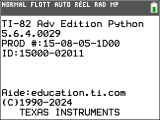 TI-82 Advanced Python + OS 5.6.4