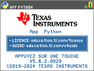 TI-83PCE + Python 5.8.2