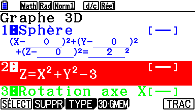 Graph 90+E Graphe 3D