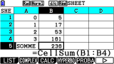 Graph 90+E Tableur