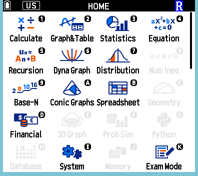 fx-CG100 V2 Exam Mode US