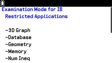 fx-CG100 V2 Exam Mode IB