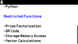 fx-CG100 V2 Exam Mode IB