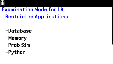 fx-CG100 V2 Exam Mode UK