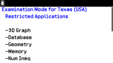 fx-CG100 V2 Exam Mode US