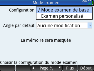 Mode Examen HP Prime