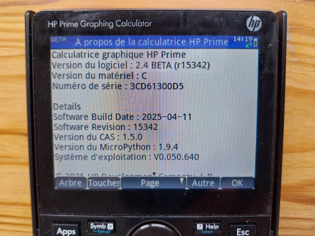 HP Prime G1 + OS 2.4.15342