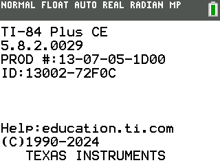 TI-84+CE + OS 5.8.2