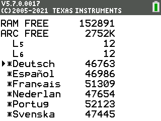 TI-84 Plus CE Mem