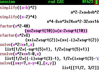TI-83PCE + KhiCAS