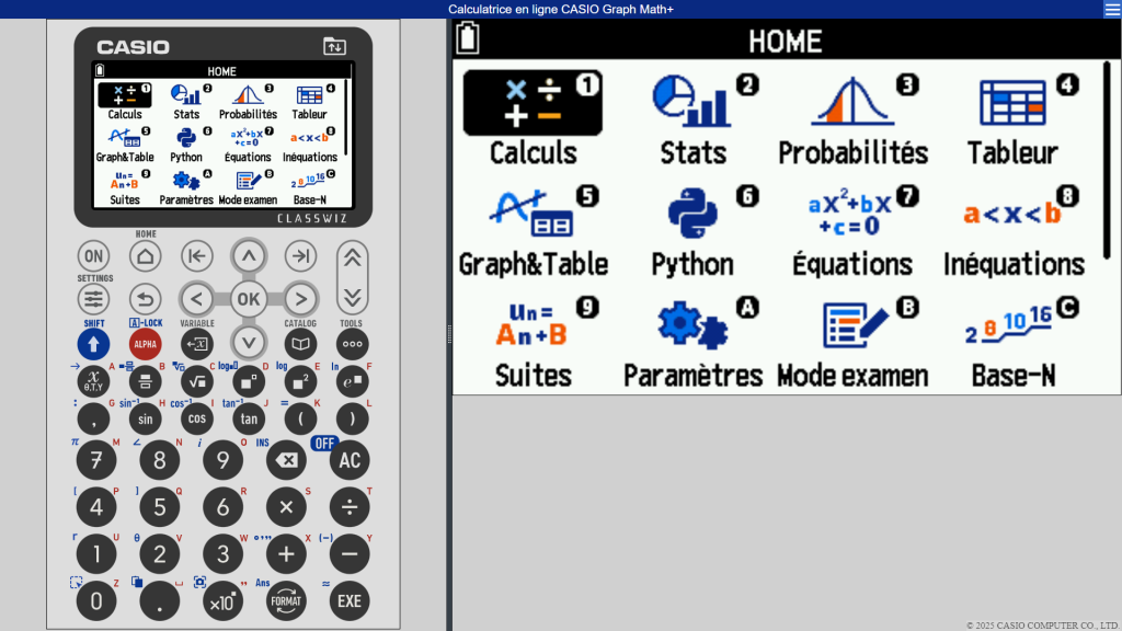 Emulateur Graph Math+