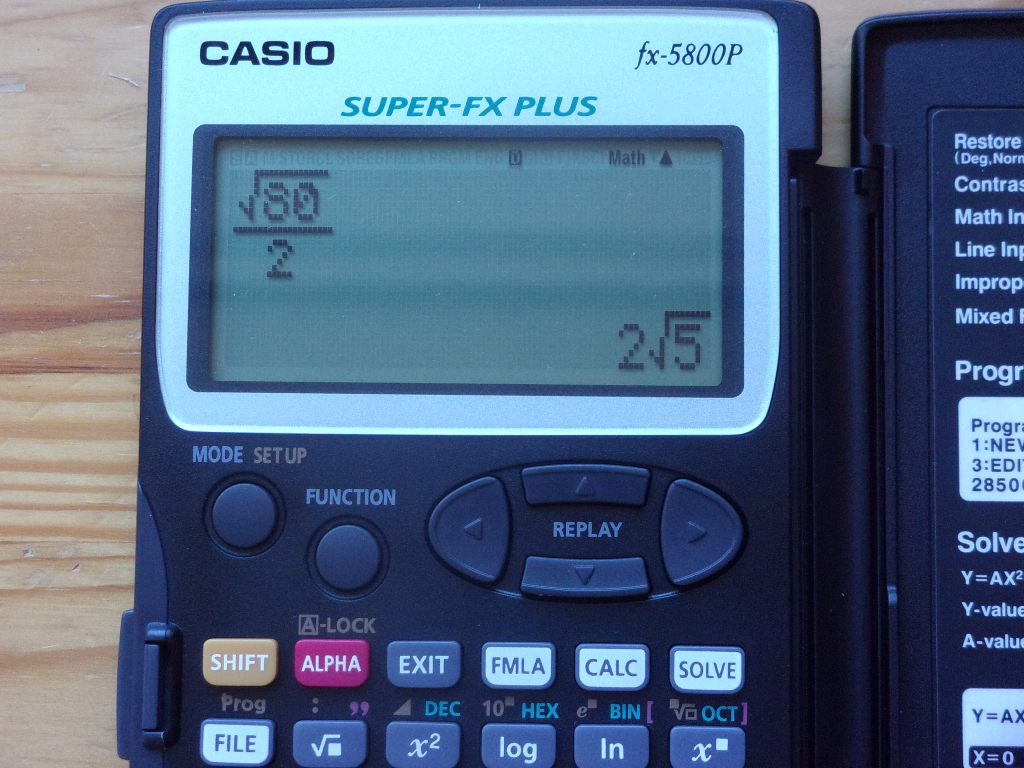 Casio fx-5800P