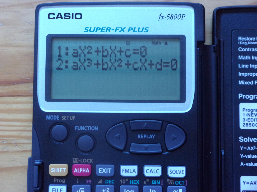 Casio fx-5800P