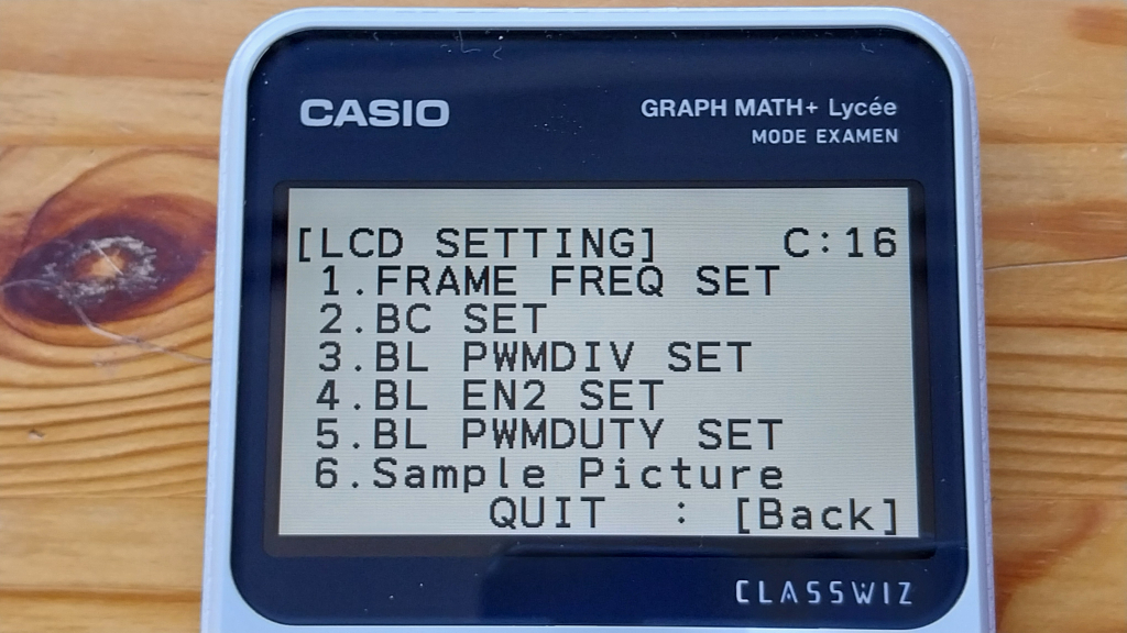 Diagnostic écran Graph Math+