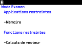 Graph Math+ : appli Mode Examen