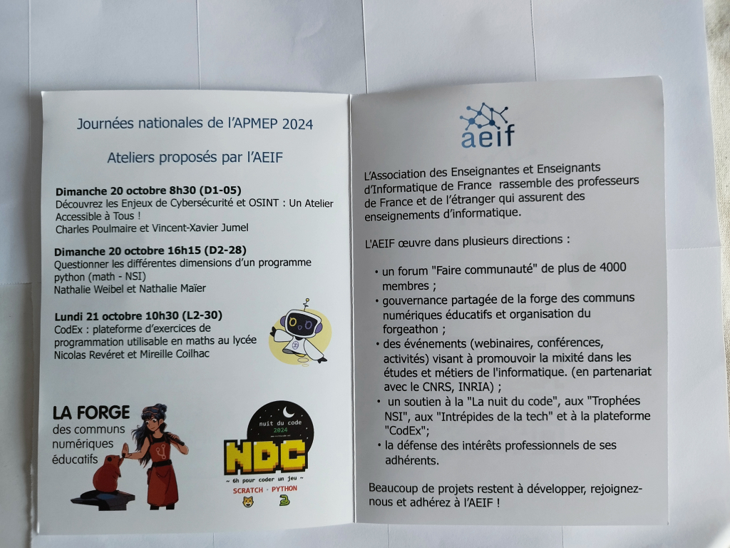 Dépliant AEIF kit APMEP 2024