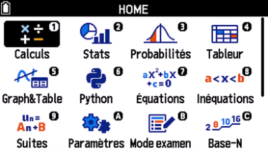 Graph Math+ v2 : écran Home