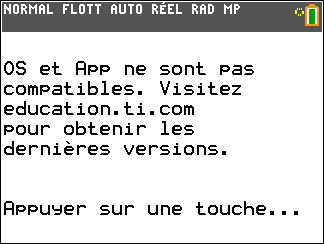 TI-83PCE App Error